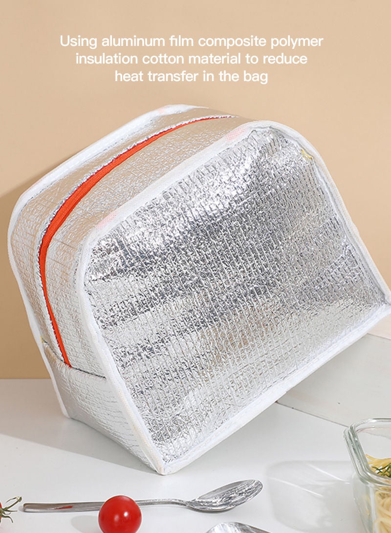 شاربدو حقيبة بينتو معزولة كرتونية مع علبة غداء من رقائق الألومنيوم قابلة لإعادة الاستخدام للطلاب (24 × 12.5 × 22 سم) - Image 5