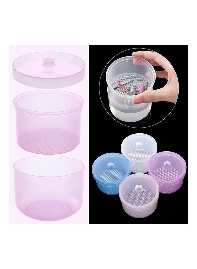 1 Piece Random Color Nail Art Drill Bits Grinding Head Sterilizer Disinfection Box Nail Tool Cleaning Box Manicure Storage Case Clipper Accessories - Image 1