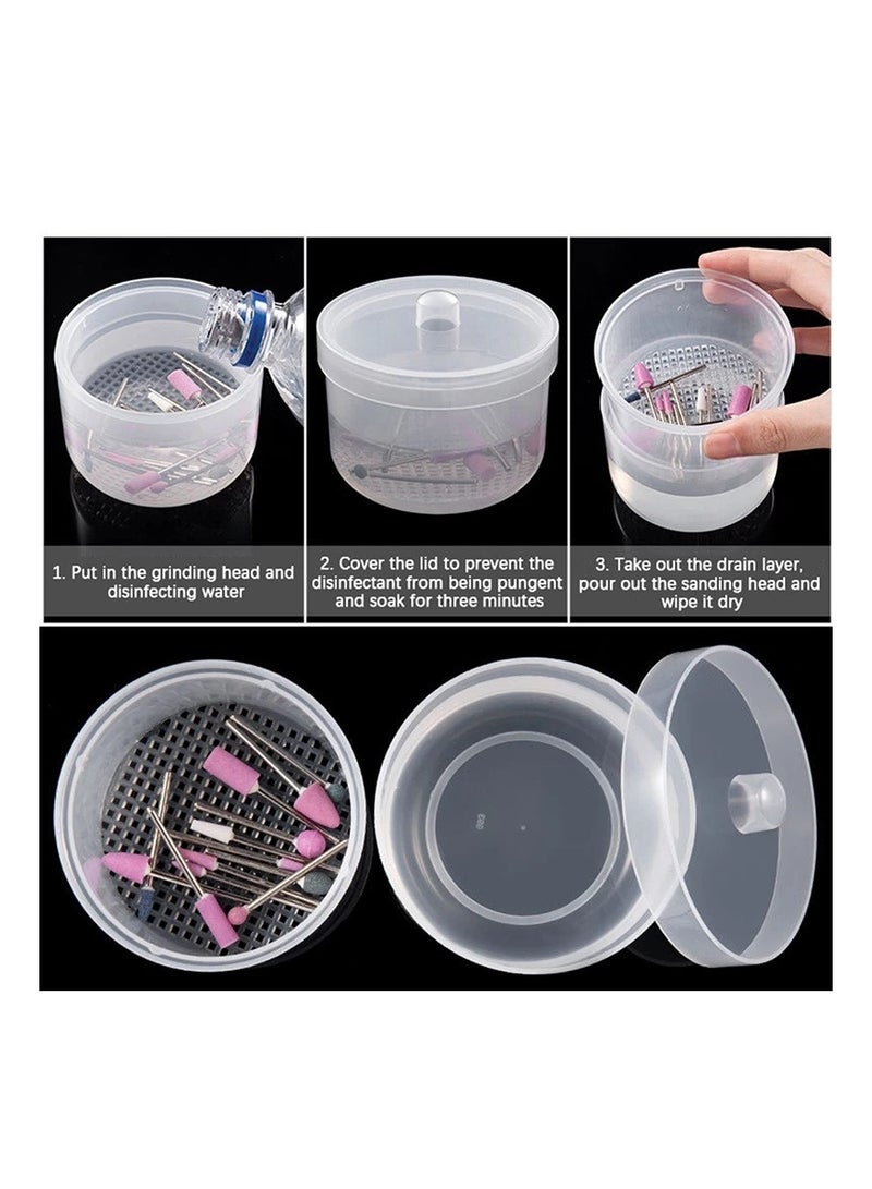 1 Piece Random Color Nail Art Drill Bits Grinding Head Sterilizer Disinfection Box Nail Tool Cleaning Box Manicure Storage Case Clipper Accessories - Image 5