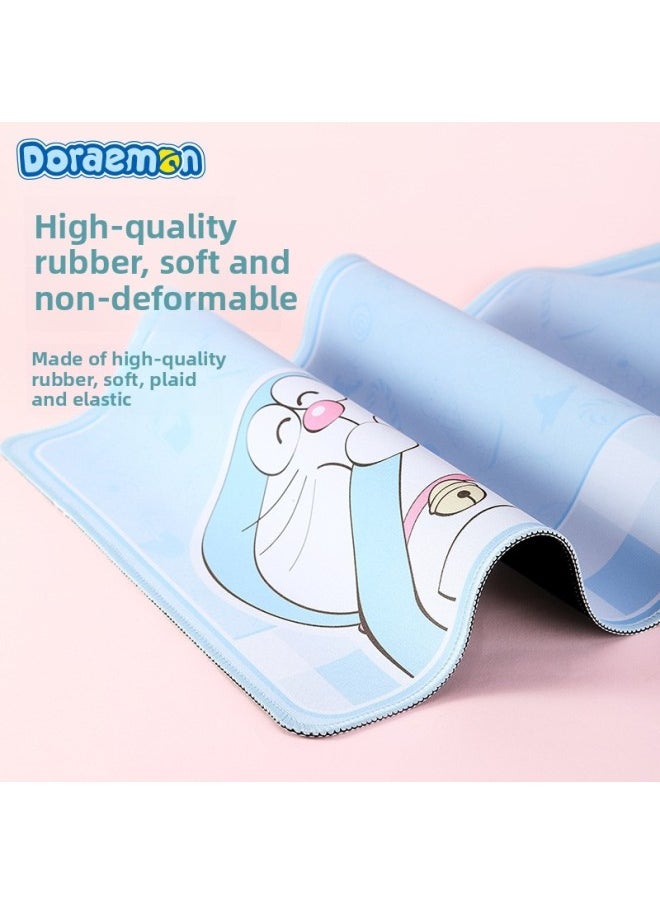 Doraemon Sweetheart Mouse Pad Office Computer Desk Pad Girl Cute Cartoon Thickened Doraemon Mouse Pad-Pattern:Blue