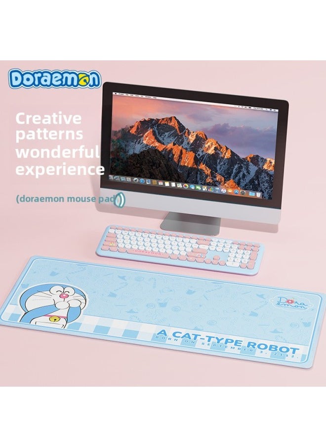 Doraemon Sweetheart Mouse Pad Office Computer Desk Pad Girl Cute Cartoon Thickened Doraemon Mouse Pad-Pattern:Blue
