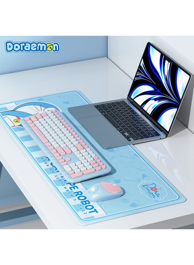 Doraemon Sweetheart Mouse Pad Office Computer Desk Pad Girl Cute Cartoon Thickened Doraemon Mouse Pad-Pattern:Blue