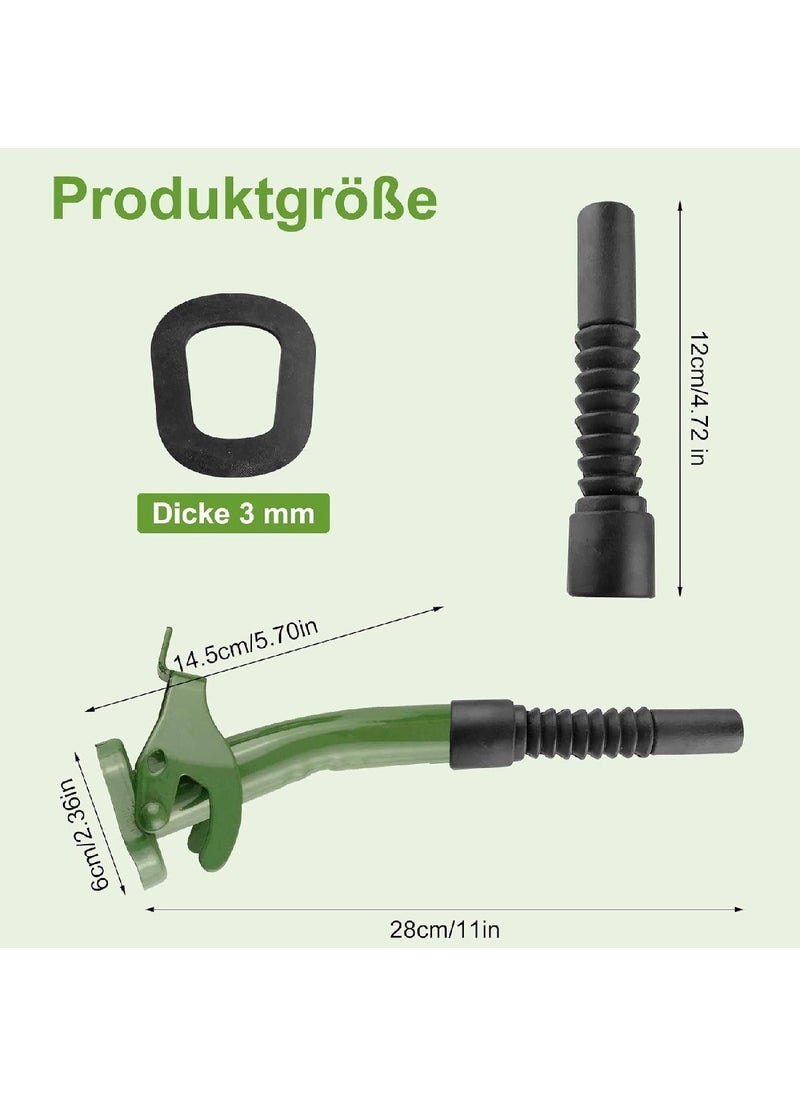 Biterse Metal Pouring Mouth Fuel Can Outlet Pipe Rubber Mouth 20 mm Tank Sleeve Metal Can Pouring Mouth for 5/10/20 L Gasoline Can  - Image 2