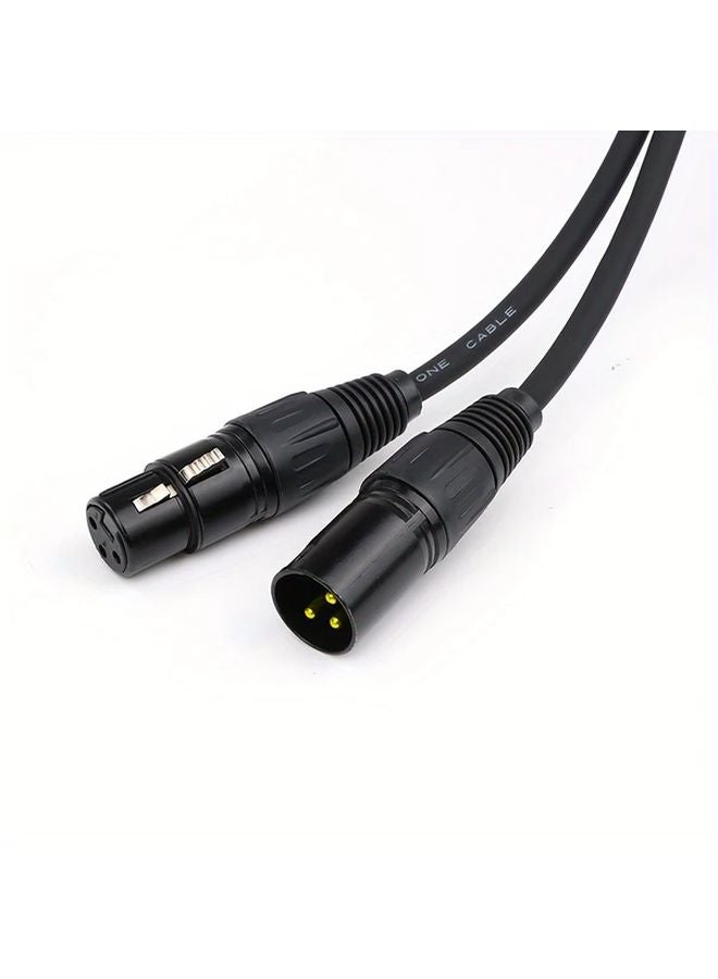 كابل ميكروفون أسود 26 2 قدم XLR ذكر إلى أنثى متوازن للصوت الاحترافي - Image 4