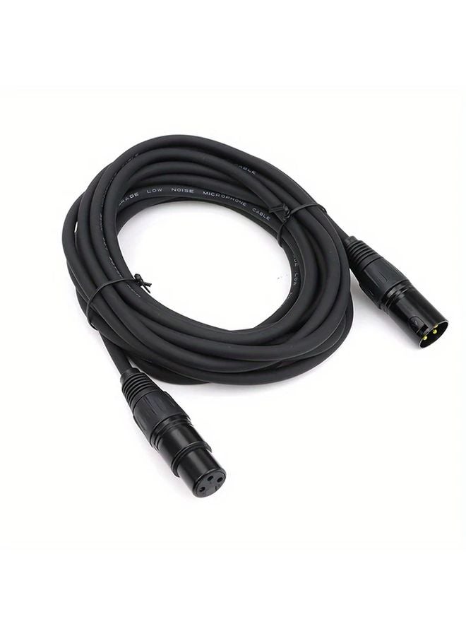 كابل ميكروفون أسود 26 2 قدم XLR ذكر إلى أنثى متوازن للصوت الاحترافي - Image 3