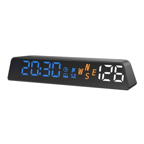 AZIJYV H500G Digital GPS SpeedometerHeadup Display for All CarsVehicle SpeedMPHClockAltitudeOverspeed AlarmCompassTravel DistanceLCD Display - Image 1