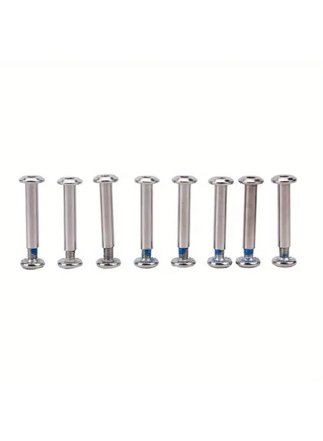 فضي 8 قطع مجموعة أجهزة تزلج مدمجة محاور شفرات عجلات براغي مسامير - Image 1