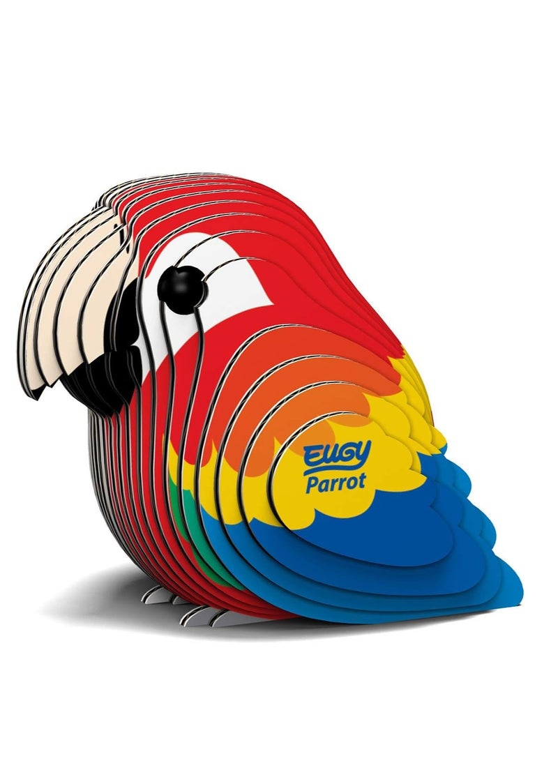 EUGY 3D Parrot Puzzle - Vibrant and Fun DIY Model for Kids and Adults - Image 1