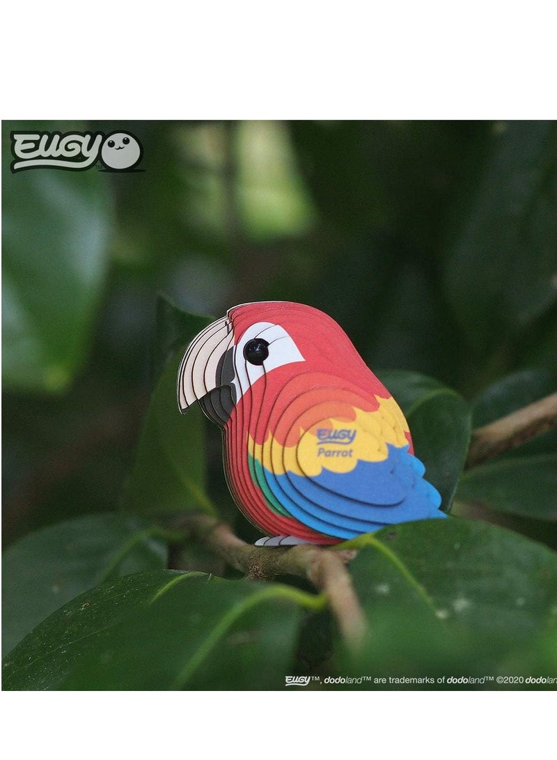 EUGY 3D Parrot Puzzle - Vibrant and Fun DIY Model for Kids and Adults - Image 3