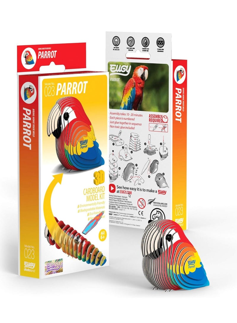 EUGY 3D Parrot Puzzle - Vibrant and Fun DIY Model for Kids and Adults - Image 2