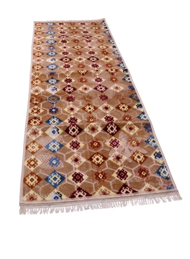 SMART HOME Indoor home carpet, anti-slip, velvet, soft to the touch and characterized by a luxurious modern design and bright colours, ceramic carpets for the living room, hallway, corridors and various places  - Image 1