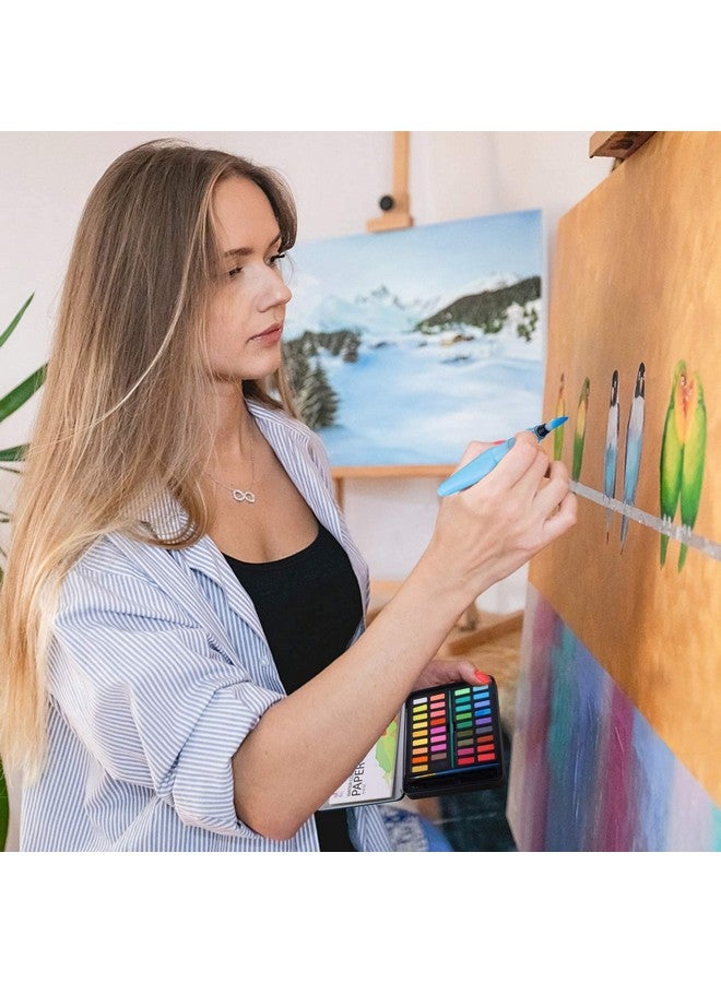 Chrome Professional Watercolor Pigment Solid Kit 36 Colors Paint Set Portable With Water Brush Pen & Paper Painting Art Supplies - Image 2