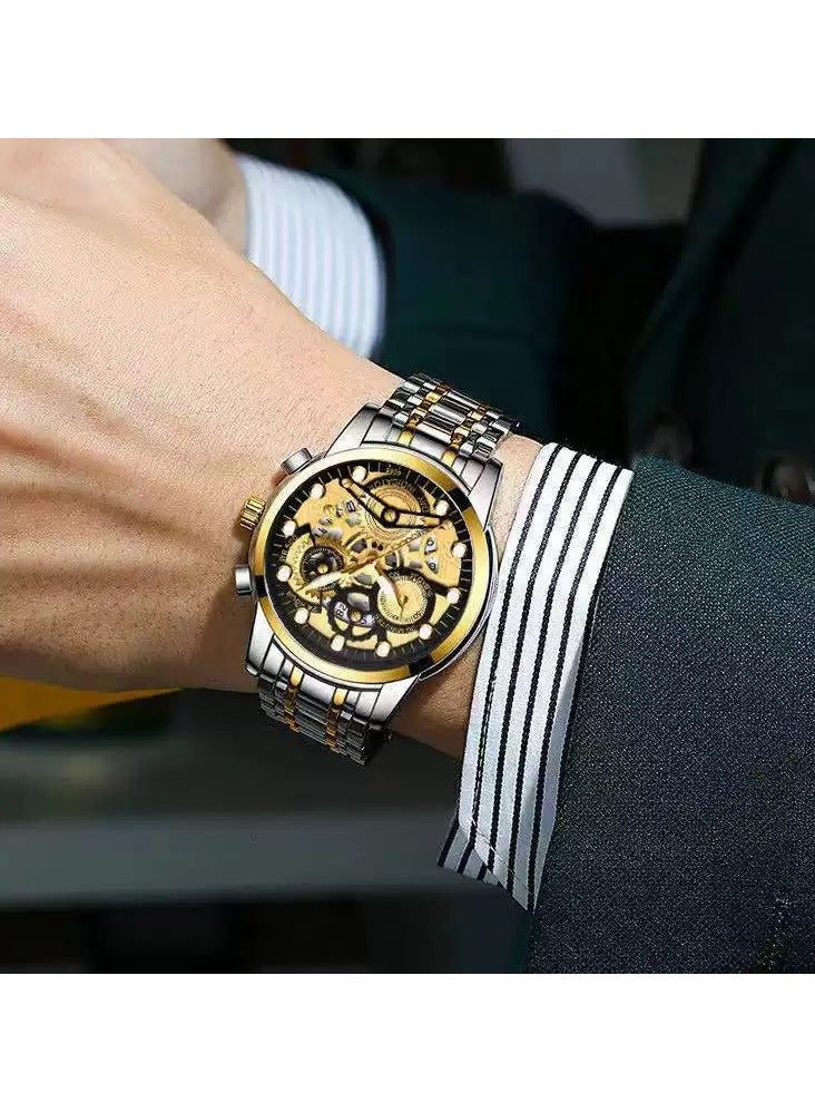 SENO Fully automatic waterproof luminous stainless steel watch  - Image 2