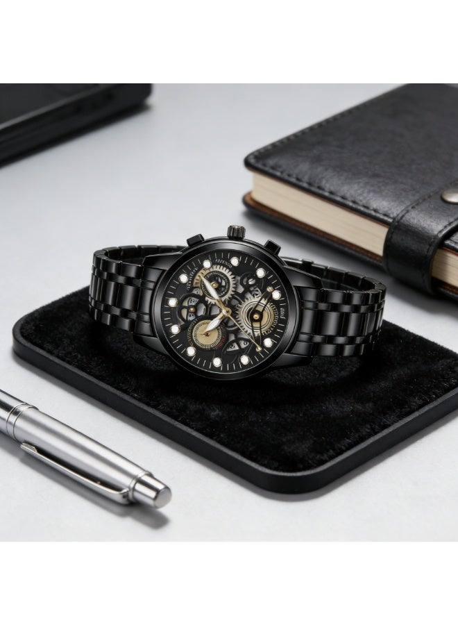 SENO Fully Automatic Mechanical Men's Watch Waterproof Luminous Dial Stainless Steel Band Business Wristwatch - Image 5