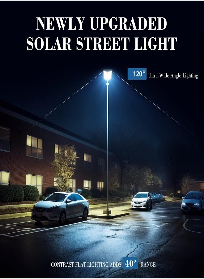 Sunbmebge - Solar Lights for Outdoors, 1200 W 120000 LM IP65 Waterproof LED Solar Lights for Garden Road with Motion Sensor, Dusk to Dawn for Patio, Parking - Image 1