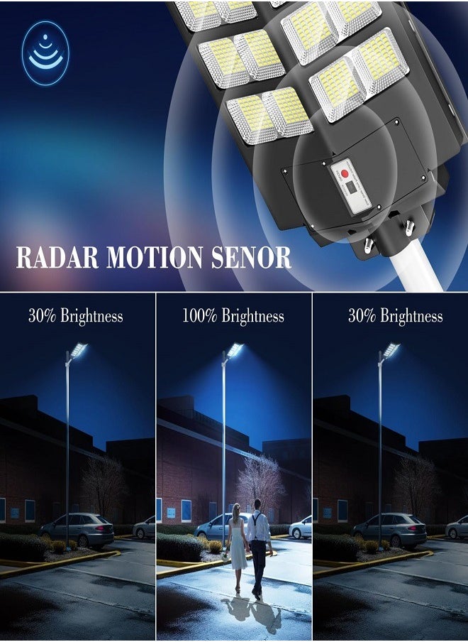 Sunbmebge - Solar Lights for Outdoors, 1200 W 120000 LM IP65 Waterproof LED Solar Lights for Garden Road with Motion Sensor, Dusk to Dawn for Patio, Parking - Image 1