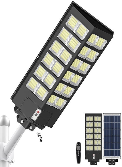 Solar Lights for Outdoors, 1200 W 120000 LM IP65 Waterproof LED Solar Lights for Garden Road with Motion Sensor, Dusk to Dawn for Patio, Parking