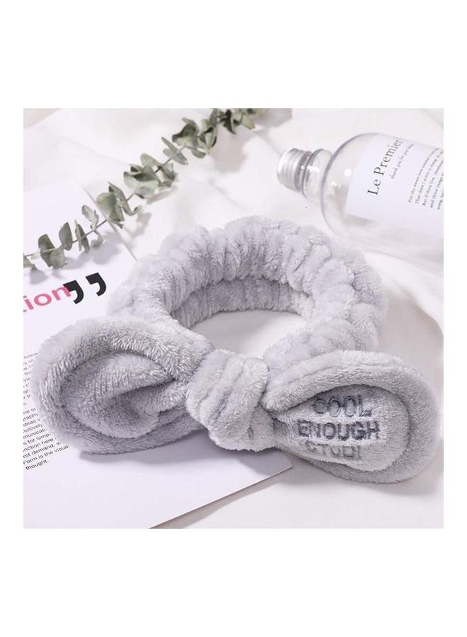 نيبمينينت حامل شعر عصري ولطيف على شكل أذنين كبيرتين مريح وقابل للغسل للنساء رمادي - Image 1