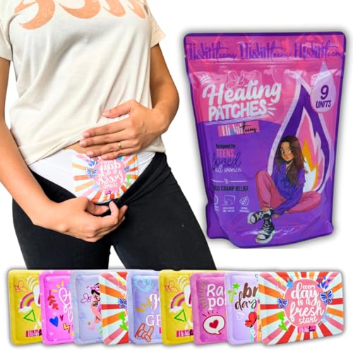 ELIVAL Period Heating Pad for Cramps – Period Kit for Teens, Tweens, Girls, and Women Essentials -Period Stuff -Disposable Heating Patches for Menstrual Cramp Pain Relief, Portable Heat Therapy - Image 1