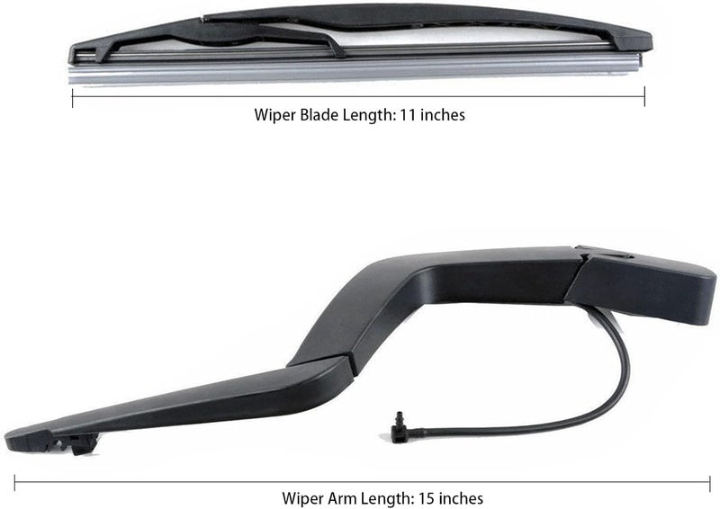 DUILEO Windshield Wiper Arm & Blade Set for 2007-2012 GMC Acadia & Saturn Outlook - Image 2