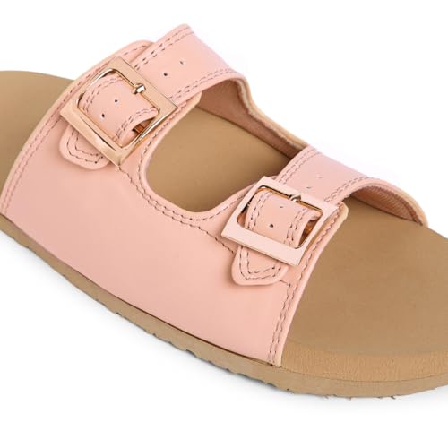 SHAPECRUNCH Orthopedic Sandals with Arch Support, EVA Material, Rubber Sole, Adjustable Strap, Open Toe, Unisex, for Walking (Pink, 6) - Image 3