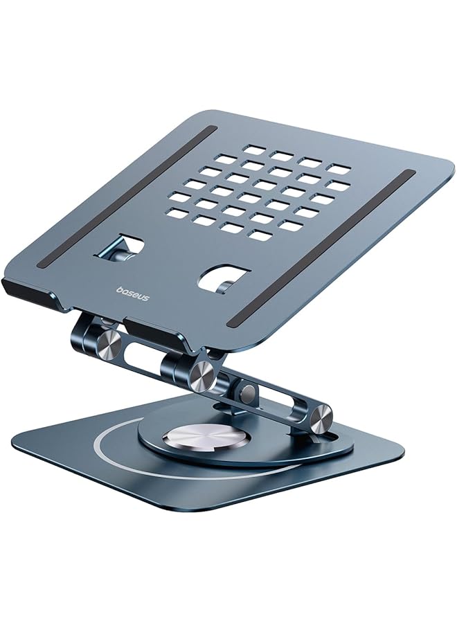 Baseus Adjustable Laptop Stand 360 Degree Rotation Adjustable Laptop Stand Three Fold Version Ergonomic Foldable Stand Holder For Macbook Air Pro Generic Xps Hp Etc 10 17''  - Image 1