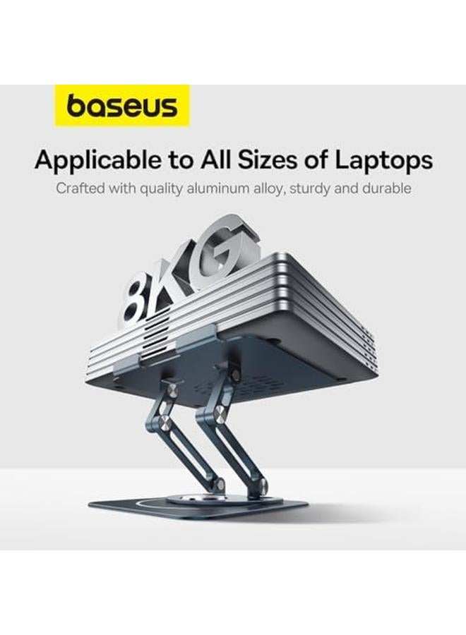 Baseus Adjustable Laptop Stand 360 Degree Rotation Adjustable Laptop Stand Three Fold Version Ergonomic Foldable Stand Holder For Macbook Air Pro Generic Xps Hp Etc 10 17''  - Image 4