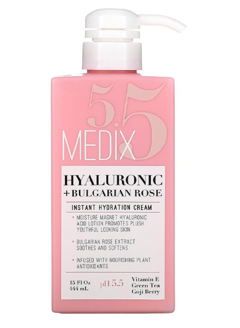 Medix 5.5 Hyaluronic And Bulgarian Rose Instant Hydration Cream 444 ML - Image 1