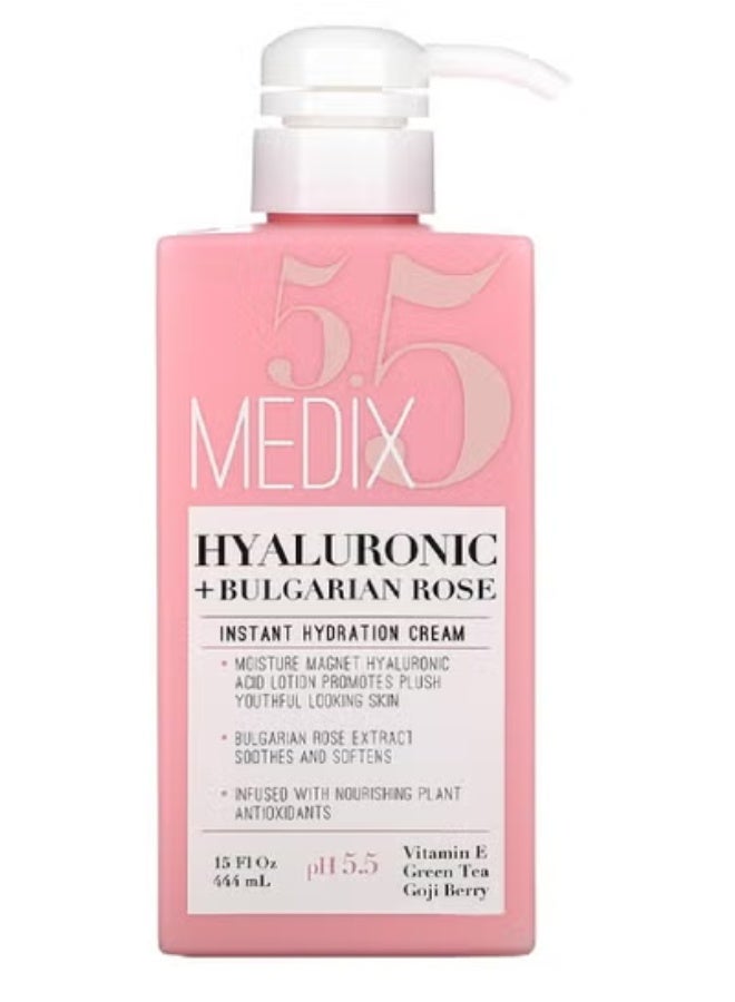 Medix 5.5 Hyaluronic And Bulgarian Rose Instant Hydration Cream 444 ML - Image 2