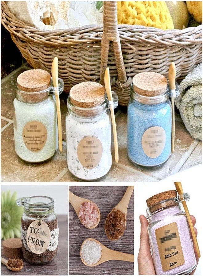 شينج زي علبة زجاجية شفافة فارغة من XINGZI سعة 250 مل/8.5 أونصة، مزودة بسدادة فلين وملعقة، متعددة الاستخدامات لتخزين العسل والحلوى والقهوة وأملاح الاستحمام. - Image 3