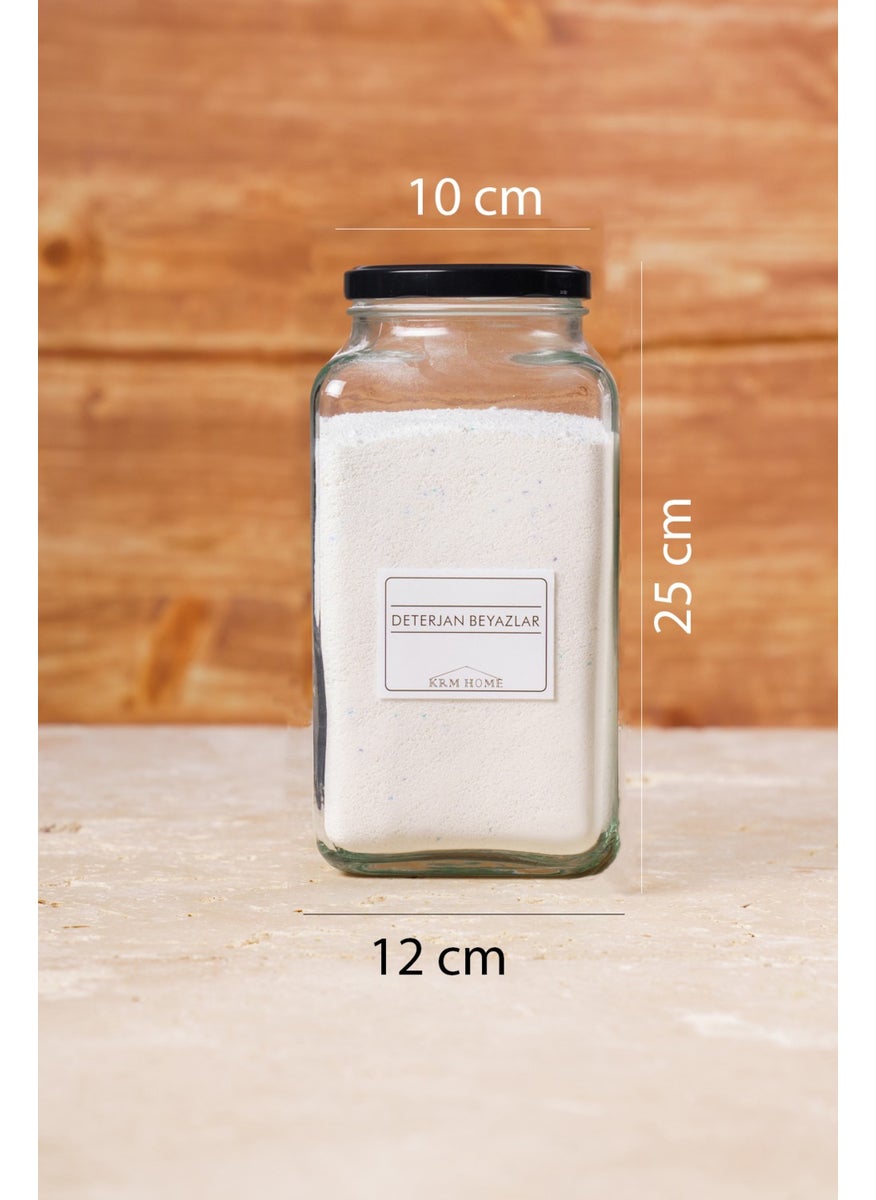 2 Pieces 3000 ml Glass Detergent Jar with Black Metal Lid - pzsku/ZE21CA3C89156CFF4B748Z/45/_/1735474041/b10aed53-1231-4c67-bb96-e76b07b2bb01