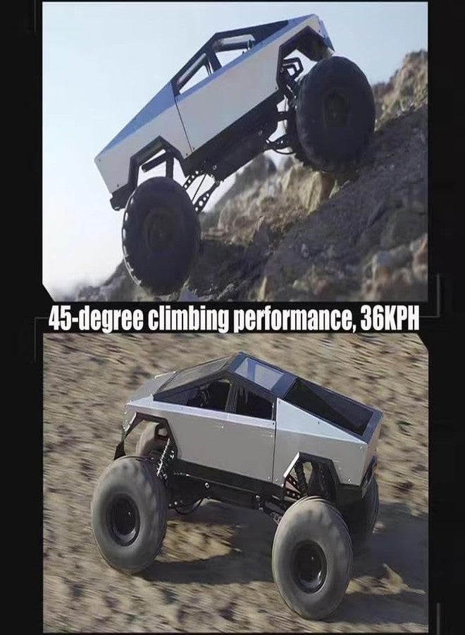 ANTALYA Cybertruck Style RC Monster Truck 4WD High-Speed Off-Road Remote Control Car with 2.4GHz Controller Big Rubber Tires Toy for Kids (Multicolor) - Image 4