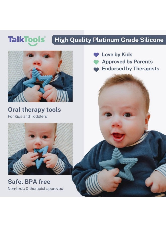 TalkTools Sensory Teeny Teether Star - Alternative to Thumb Sucking and Pacifiers, Enhances Oral Motor Awareness, Perfect for Children with Sensory Needs, Oral Development Aids (Ocean) - Image 5
