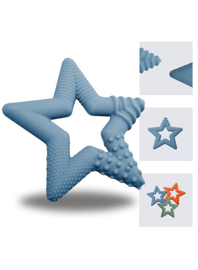 TalkTools Sensory Teeny Teether Star - Alternative to Thumb Sucking and Pacifiers, Enhances Oral Motor Awareness, Perfect for Children with Sensory Needs, Oral Development Aids (Ocean) - Image 1
