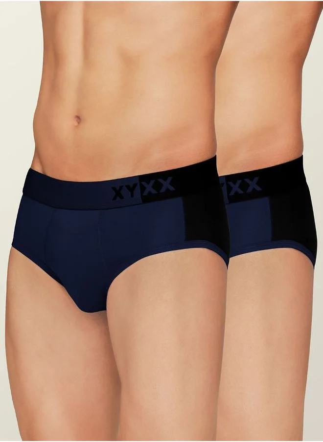 اكس واي اكس اكس Pack of 2 - Colorblock Modal Briefs by Styli
