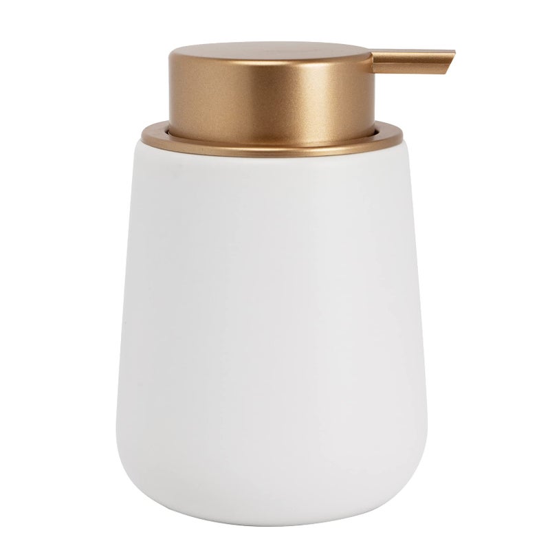 TOOZFO Soap Dispenser Ceramic with EasytoPress Pump Hand Lotion Liquid Dispenser for Shampoo Bathroom Kitchen 12 oz