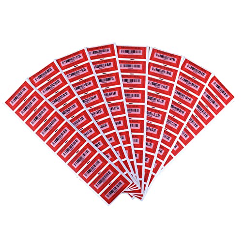 TamperSeals Group - 100pcs 25x60mm Red Total Transfer Tamper Evident Security Void Stickers/Labels/Seals with Barcode - Image 3