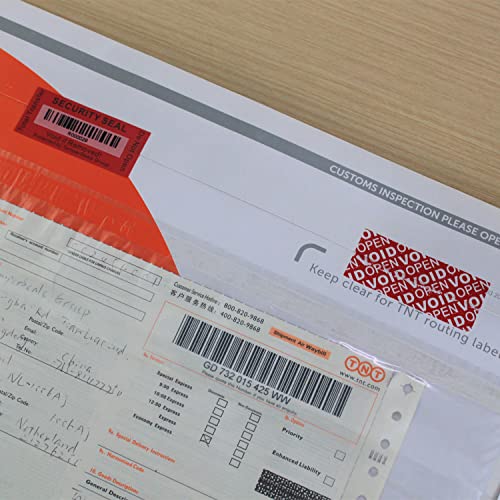 TamperSeals Group - 100pcs 25x60mm Red Total Transfer Tamper Evident Security Void Stickers/Labels/Seals with Barcode - Image 4