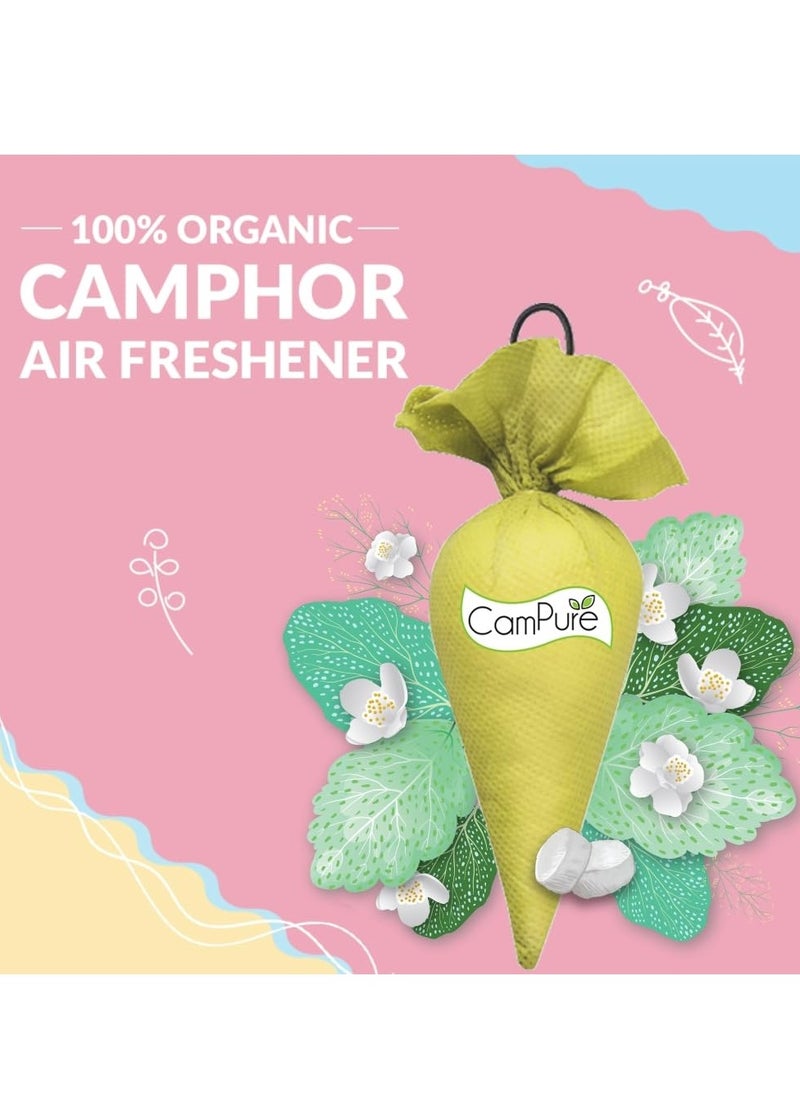 Mangalam Mangalam CamPure Camphor Cone (Mogra) Pack of 2 - Room, Car and Air Freshener & Mosquito Repellent  - Image 2
