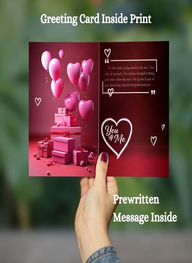 AanyaCentric A4 Size 8.3x11.7inch Birthday Romantic Large Love Greeting Card with Envelope Gift For Husband Wife Lover Girlfriend Boyfriend Express Your Love with Unique Design - Image 3