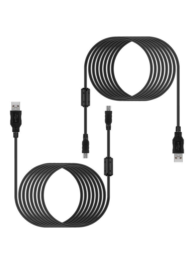 Smays Charger Cable for TI Nspire CX CAS, TI-84 Graphing Calculator Plus CE, C Silver, 5ft USB PC Charging Cord 2-Pack - Image 1