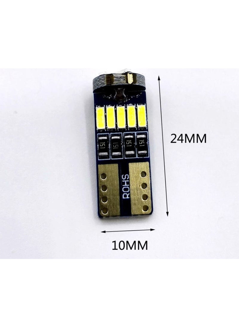 Femex 10 Pieces T10 LED 15 LEDs Mini Parking License Plate Ceiling Luggage Light White  - Image 2