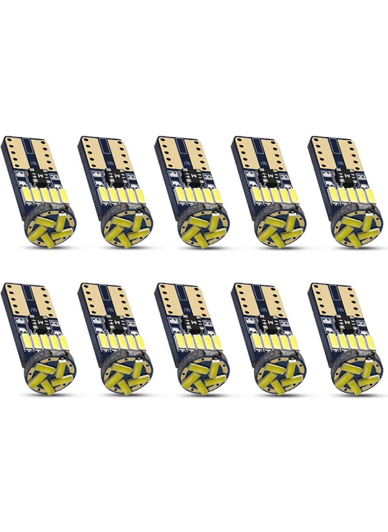 Femex 10 Pieces T10 LED 15 LEDs Mini Parking License Plate Ceiling Luggage Light White  - Image 1