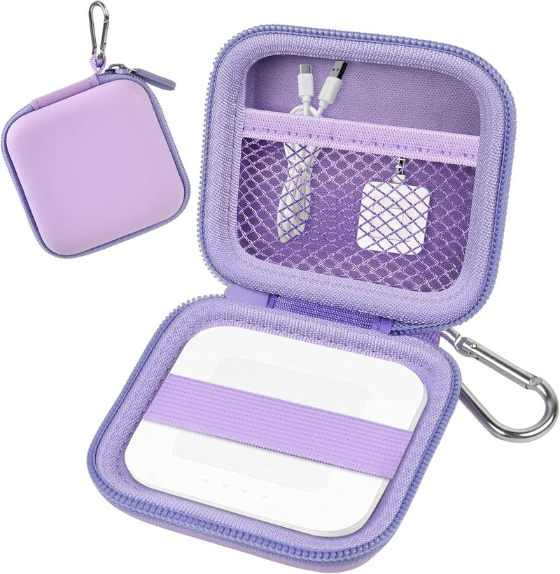 Comecase Square A-SKU-0485 Contactless and Chip Card Reader Case - Hard Carrying Bag Holder with USB Charge Cable for EMV Chip Cards/Apple Pay/Android Pay - Purple - Image 1