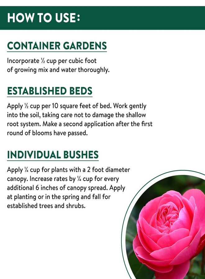 بيربي سماد نباتي حبيبي عضوي من بوربي للورود والأزهار، 4 أرطال - Image 4