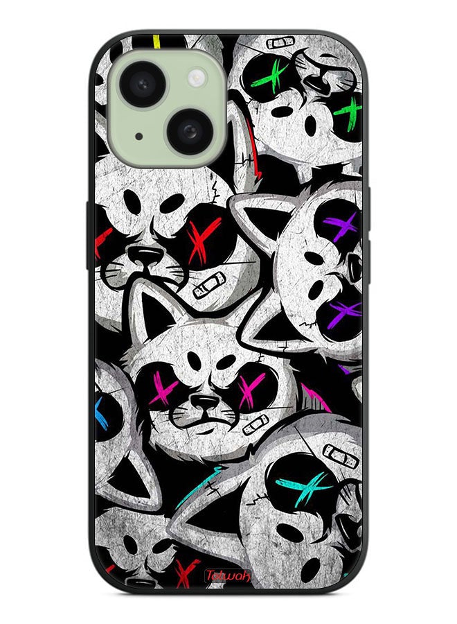 Tolwak Apple iPhone 15 Protective Case Cover Marshmallow Cats - Image 2