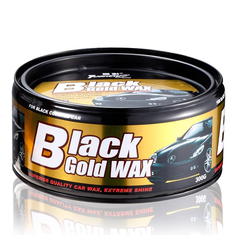 Elepure Black Gold Car Wax with Pad Solid Auto Carnauba Cars Care Polish Cleaner Waxing Repair Scratches Ceramics Coating for Black Cars 300g with Free Waxing Sponge, 10.6oz - Image 1