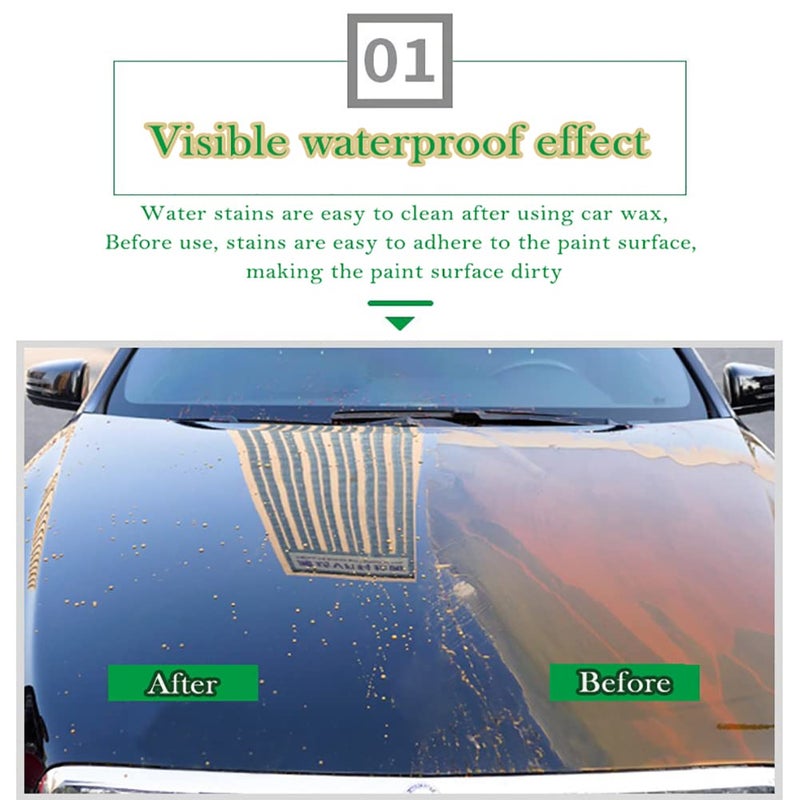 Elepure Black Gold Car Wax with Pad Solid Auto Carnauba Cars Care Polish Cleaner Waxing Repair Scratches Ceramics Coating for Black Cars 300g with Free Waxing Sponge, 10.6oz - Image 5