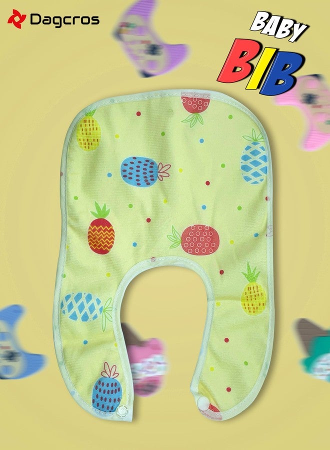 Dagcros Baby Bibs - Soft Cotton Waterproof Bibs for Infants & Toddlers - Cute Printed Design - Adjustable Snap Closure - Pack of 3 - Image 3