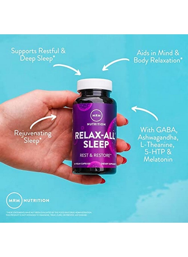 MRM Nutrition Relax-All ® Sleep | Helps You Fall Asleep | Restful + Restorative Sleep | with Melatonin + Ashwagandha| Good Night Sleep Without Feeling groggy | Vegan + Gluten Free | 30 Servings - Image 4